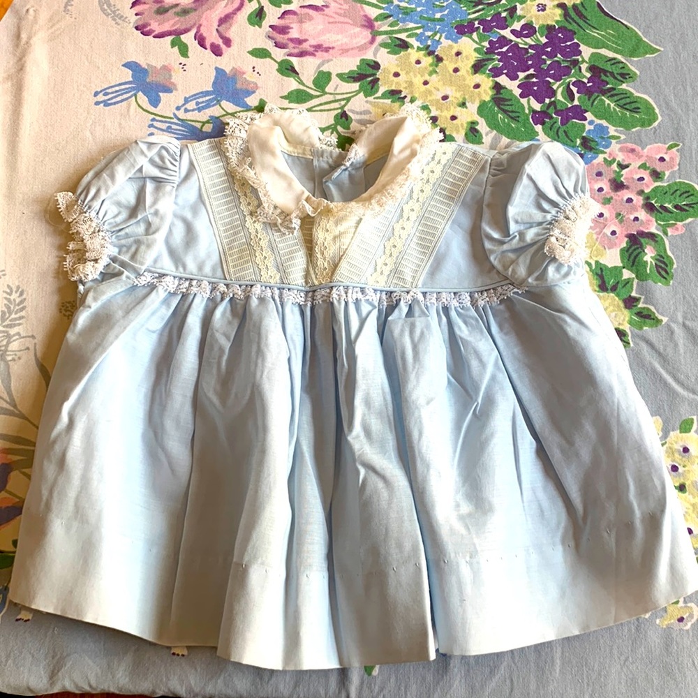 Vintage Pale Blue Baby Dress